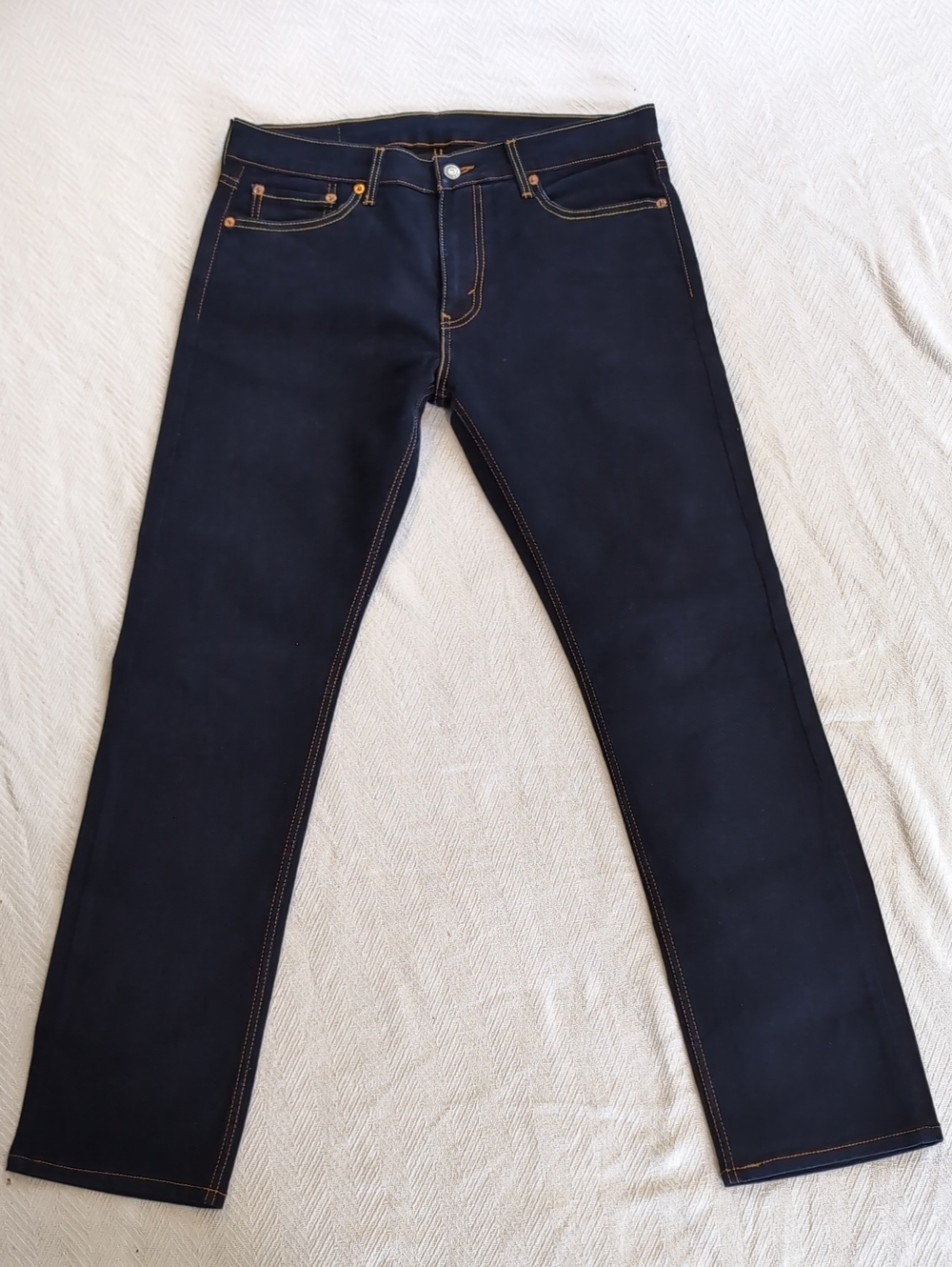 Levi's Premium 513 Slim Straight Jeans W36 L32 Dark Rinse Waterless Stretch